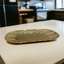 صينية جولد شيك لتقديم الفواكه والشوكولاته والكحك والبيتي فور للضيوف بشكل شيك