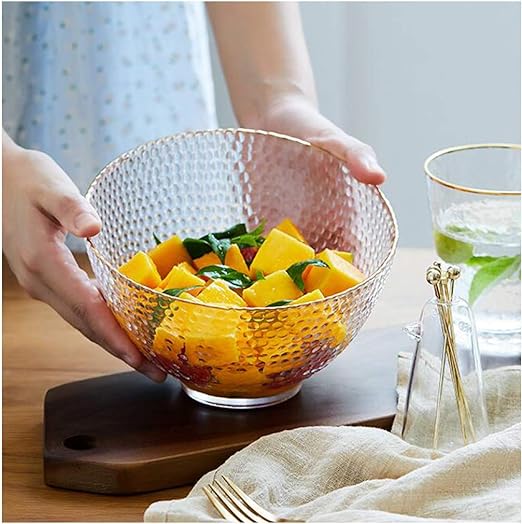 بولة اكليريك شفاف لحمل وتقديم الفواكه والخضروات والسلطات للضيوف بشكل شيك