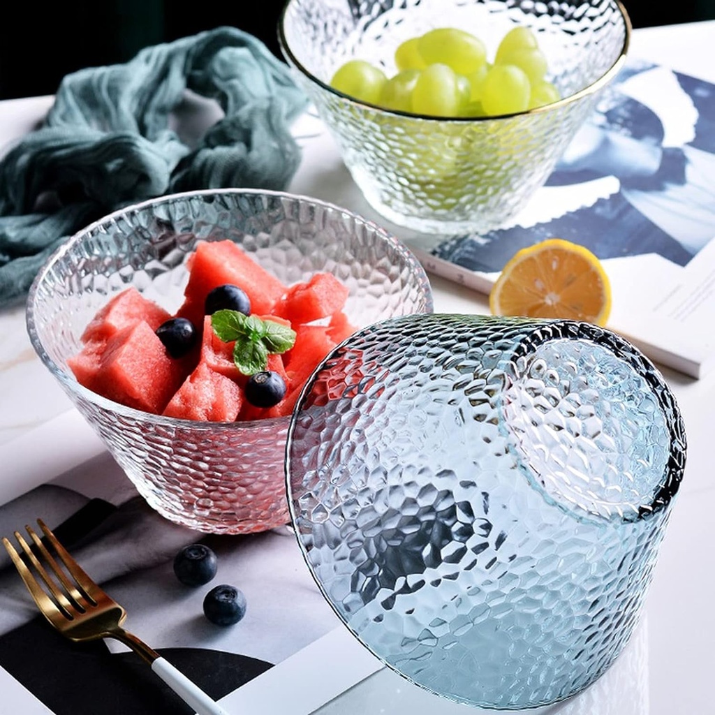 بولة اكليريك زيتي شفاف لحمل وتقديم الفواكه والخضروات والسلطات علي السفرة بشكل شيك