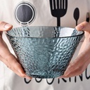 طقم اطباق اكليريك 3 قطع بمقاسات مختلفة بحواف جولد لحمل وتقديم السلطات والفواكه بشكل شيك علي السفرة