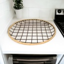 سلة حمل الخضروات وتقديم الفواكه للضيوف بشكل شيك معدن بخيوط من الخوص