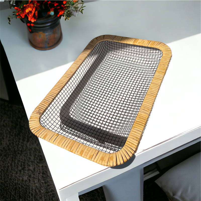 سلة فاكهه معدن لتقديم الفواكه للضيوف بشكل شيك ومختلف