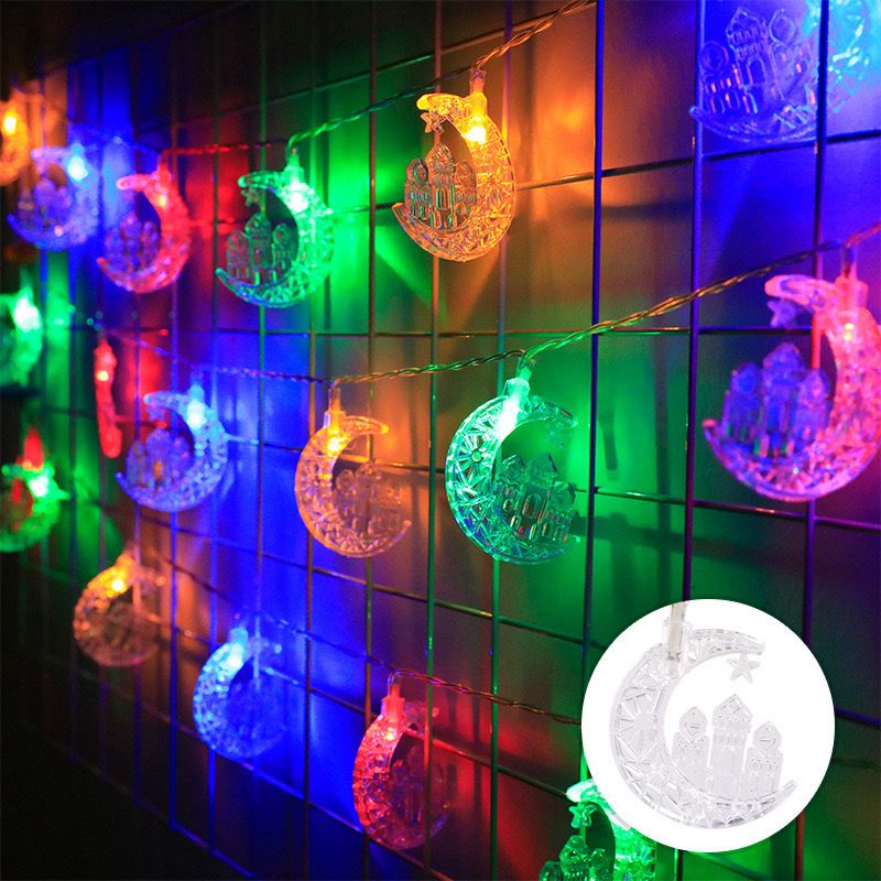 فرع زينة مضئ 3 متر شكل هلال ومسجد لأستقبال ليالي رمضان