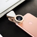 عدسة ماكرو لزوم كاميرة الموبايل قابلة للتعديل بمشبك مزودة بفلاش لتصوير اكثر احترافية