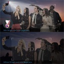 عدسة ماكرو لزوم كاميرة الموبايل قابلة للتعديل بمشبك مزودة بفلاش لتصوير اكثر احترافية