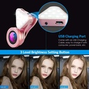 عدسة ماكرو لزوم كاميرة الموبايل قابلة للتعديل بمشبك مزودة بفلاش لتصوير اكثر احترافية