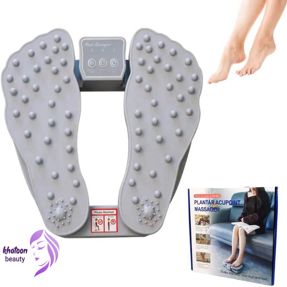 جهاز مساج القدمين ببرنامجين للتدليك يعمل علي تحسين الدورة الدموية وتخفيف الآم وإجهاد العضلات بوصلة يو اس بي