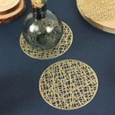 طقم كوستر ميني جلد 6 قطع لحمل الأكواب والشموع وقطع الديكور