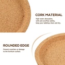 طقم كوستر ميني قطعتين فلين لحمل الاكواب و الشموع و للديكور10سم