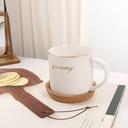 طقم كوستر ميني قطعتين فلين لحمل الاكواب و الشموع و للديكور10سم