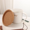 طقم كوستر ميني قطعتين فلين لحمل الاكواب و الشموع و للديكور10سم