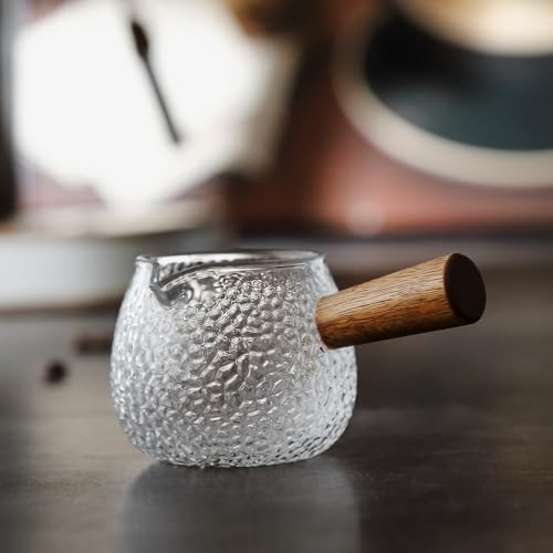 كنكة زجاج بايركس منرقش 150 ملي للقهوة والحليب و تقديم الصوصات علي السفرة