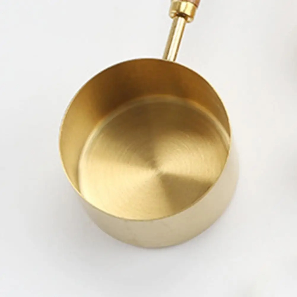 طقم اكواب ميعيارية  5 قطع لقياس مقادير القهوة والدقيق والتوابل ستاليس ستيل جولد غير قابل للصدأ