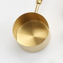 طقم اكواب ميعيارية  5 قطع لقياس مقادير القهوة والدقيق والتوابل ستاليس ستيل جولد غير قابل للصدأ