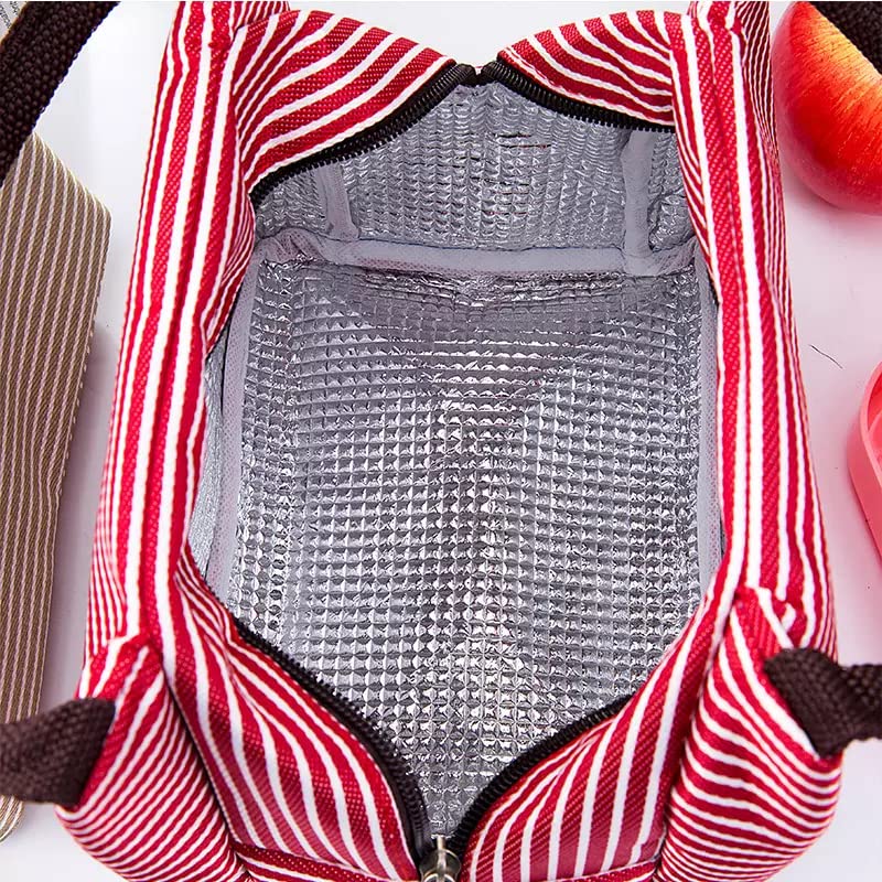 شنطة حرارية بيد لحفظ الطعام والمشروبات مبطنة فويل للعمل والرحلات