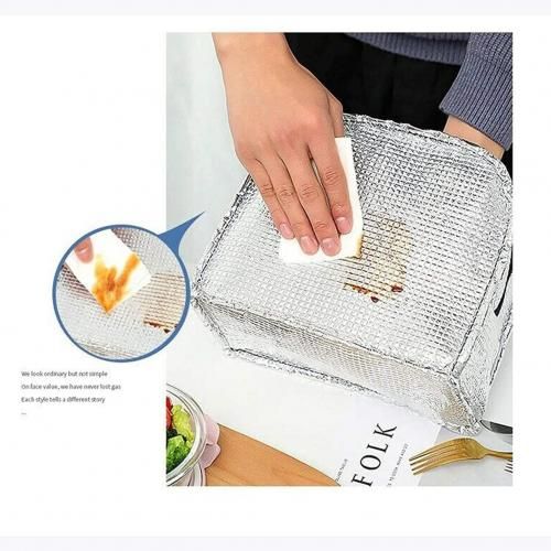 شنطة حرارية بيد لحفظ الطعام والمشروبات مبطنة فويل للعمل والرحلات