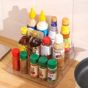 منظم اكليريك 3 دور متدرج شفاف لحمل وتنظيم ادوات المكياج والتوابل والزجاجات