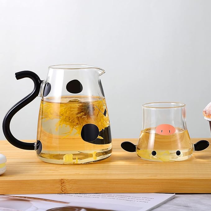 براد و مج بايركس بيد علي شكل بقرة 550 ملي لتقديم المشروبات و العصائر للضيوف