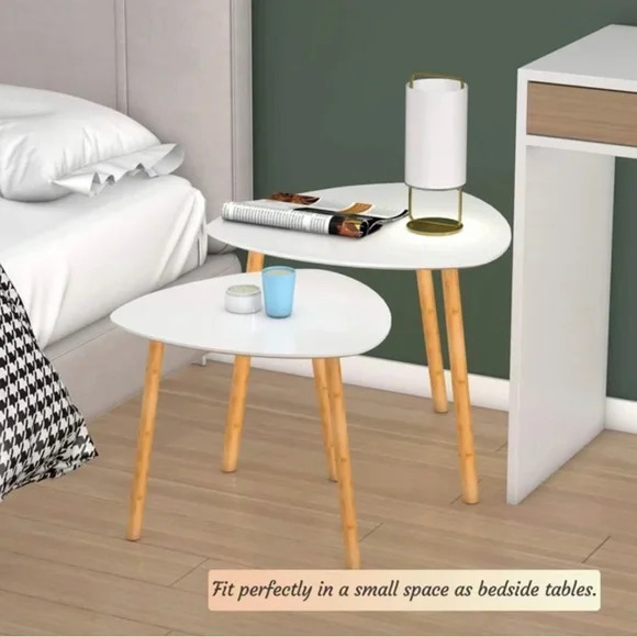 طقم ترابيزات مودرن خشب قطعتين للركنة لتجديد ديكور منزلك