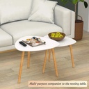 طقم ترابيزات مودرن خشب قطعتين للركنة لتجديد ديكور منزلك