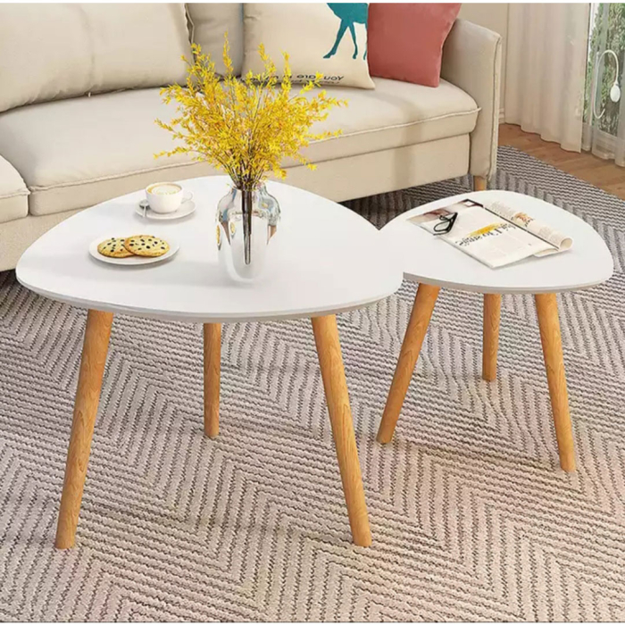 طقم ترابيزات مودرن خشب قطعتين للركنة لتجديد ديكور منزلك