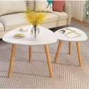 طقم ترابيزات مودرن خشب قطعتين للركنة لتجديد ديكور منزلك