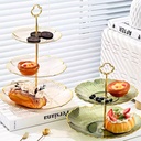 شيالة اكليريك 3 دور شكل وردة لحمل الكحك والبسكويت والبيتي فور والحلويات بشكل شيك علي سفرتك