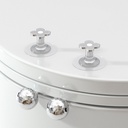 مقبض رافع لمقعد التواليت قطعتين علي شكل ورردة مع لصق لتثبيته لتجنب لمس الغطاء