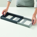 حامل و منظم 7 خانات لاغطية الحلل و الحلل و الواح التقطيع قابلة للطي لتوفير مساحة