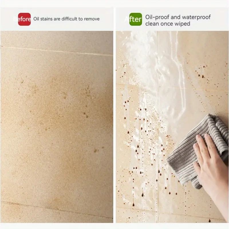 رول استيكر شفاف لاصق 2 متر وتربروف لحوائط المطبخ لمنع تكون الدهون قابل للقص