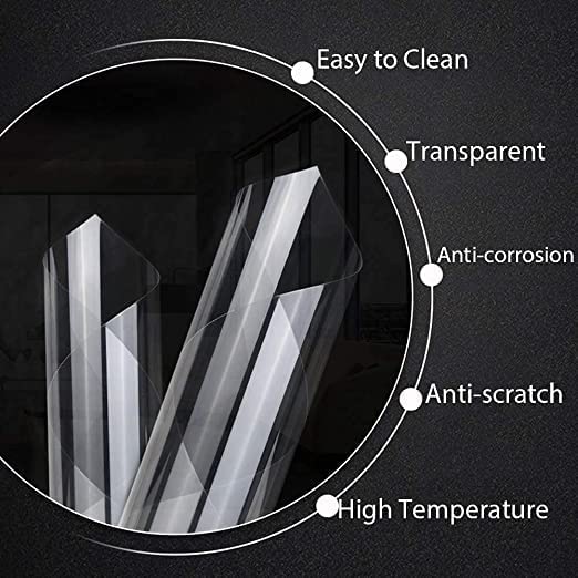 رول استيكر شفاف لاصق 2 متر وتربروف لحوائط المطبخ لمنع تكون الدهون قابل للقص