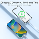 باور بانك مغناطيسي 6000 ملي امبير مزود بفتحة لمسكه بسهولة و وصله يو اس بي