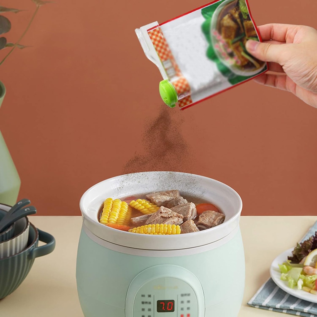 حامل ومنظم اكياس توابل 10 قطع ذاتي اللصق علي الحائط او داخل التلاجة للحفاظ علي الطعام من الرطوبة والتخزين