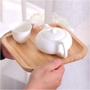 طقم صواني خشب 3 قطع لحمل و تقديم الشاي والقهوة والحلويات والفاكهة