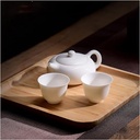 طقم صواني خشب 3 قطع لحمل و تقديم الشاي والقهوة والحلويات والفاكهة