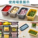 درج ومنظم ثلاجة يعلق أسفل رف الثلاجة محكم الغلق ومزود بمصفاة داخلية