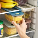 درج ومنظم ثلاجة يعلق أسفل رف الثلاجة محكم الغلق ومزود بمصفاة داخلية