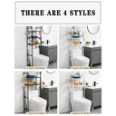 استاند 3 دور منظم وحامل لادوات الحمام فوق التواليت بهوكات لحمل وتعليق الليف والفوط