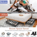 منظم ملابس بيد وتربروف مقسم 10 خانات بغطاء شفاف لسهولة الرؤية للبناطيل والتيشرتات والاحذاية