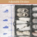 منظم ملابس بيد وتربروف مقسم 10 خانات بغطاء شفاف لسهولة الرؤية للبناطيل والتيشرتات والاحذاية