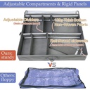 منظم ملابس بيد وتربروف مقسم 10 خانات بغطاء شفاف لسهولة الرؤية للبناطيل والتيشرتات والاحذاية