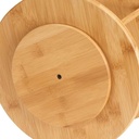 صينية خشب دوارة 2 دور لتنظيم وترتيب أدوات المطبخ والحمام والميك اب