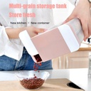 ديسبنسر الحبوب والبقوليات قسمين لحفظ الطعام