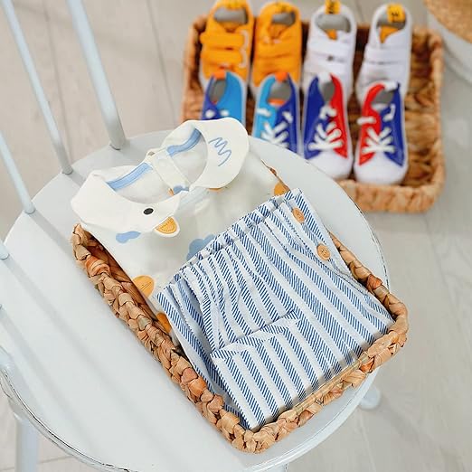 طقم باسكت خوص 3 قطع بمقاسات مختلفة لحمل وتنظيم ادوات العناية بالبشرة والشعر بيد لسهولة الحمل