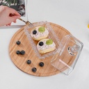 علبة زجاج كريستال شيك بغطاء شكل وردة  لحفظ وتقديم الزبدة والحلويات والكيك