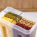 ديسبنسر الحبوب والبقوليات قسمين لحفظ الطعام