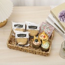 طقم باسكت خوص 3 قطع بمقاسات مختلفة لحمل وتنظيم ادوات العناية بالبشرة والشعر بيد