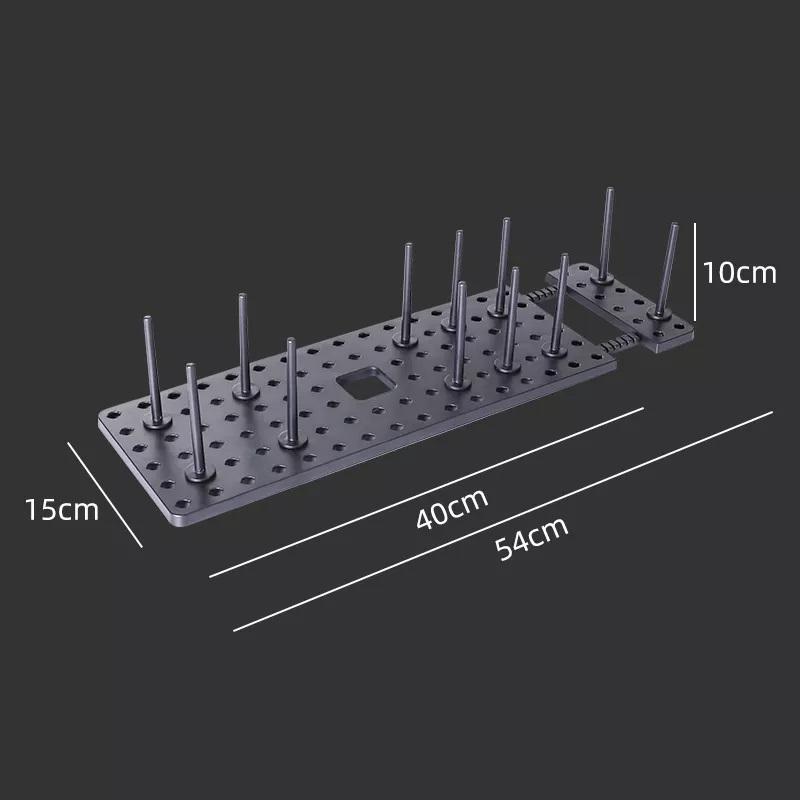 مطبقية صفاية قابلة للطي والفرد  لتنظيم وتجفيف الأطباق والأكواب