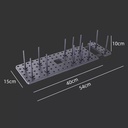 مطبقية صفاية قابلة للطي والفرد  لتنظيم وتجفيف الأطباق والأكواب