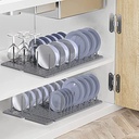 مطبقية صفاية قابلة للطي والفرد  لتنظيم وتجفيف الأطباق والأكواب